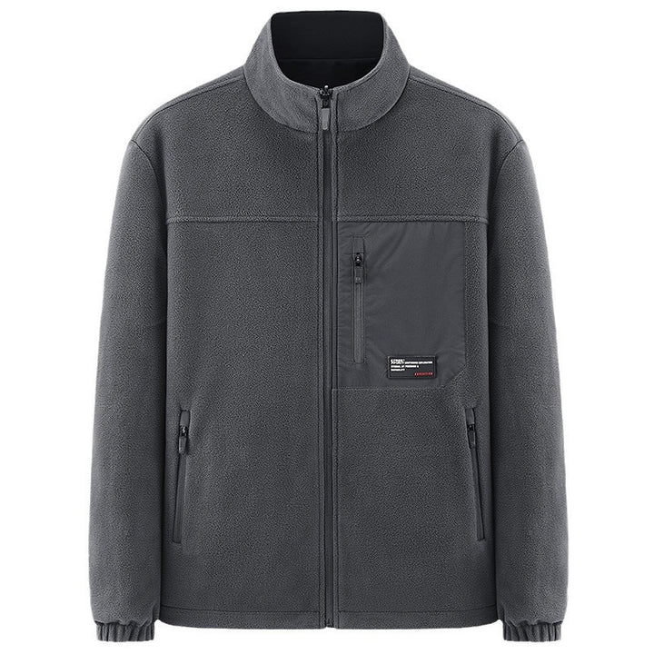 Herren Minimalistische technische Allwetter-Softshelljacke mit Stehkragen und wasserabweisenden Reißverschlüssen Drune