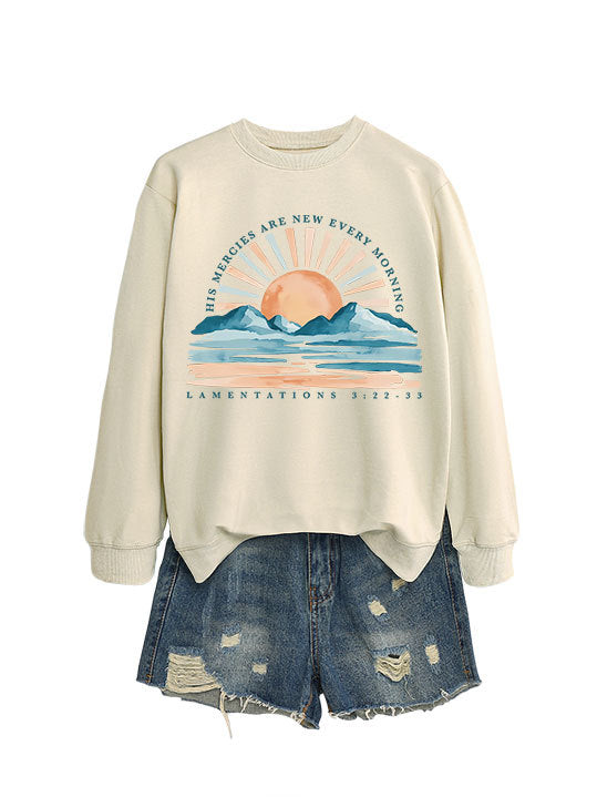 Damen Sweatshirt mit inspirierendem Sonnenaufgangsdesign und lässigem Schnitt Drune