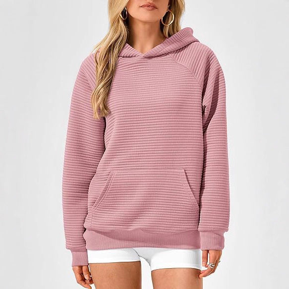 Damen lässiger Kapuzenpullover mit strukturiertem Stoff Drune