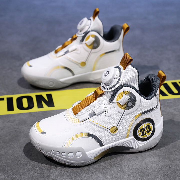 Unisex futuristische High‑Top Basketball‑Sneaker mit Drehverschlusssystem und gepolsterter Wabenzwischensohle Drune
