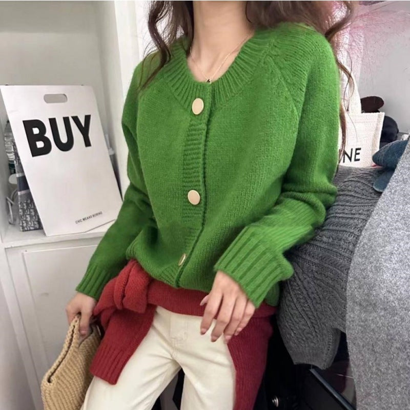 Damen Strickjacke mit Knopfdetails und lässigem Schnitt Drune