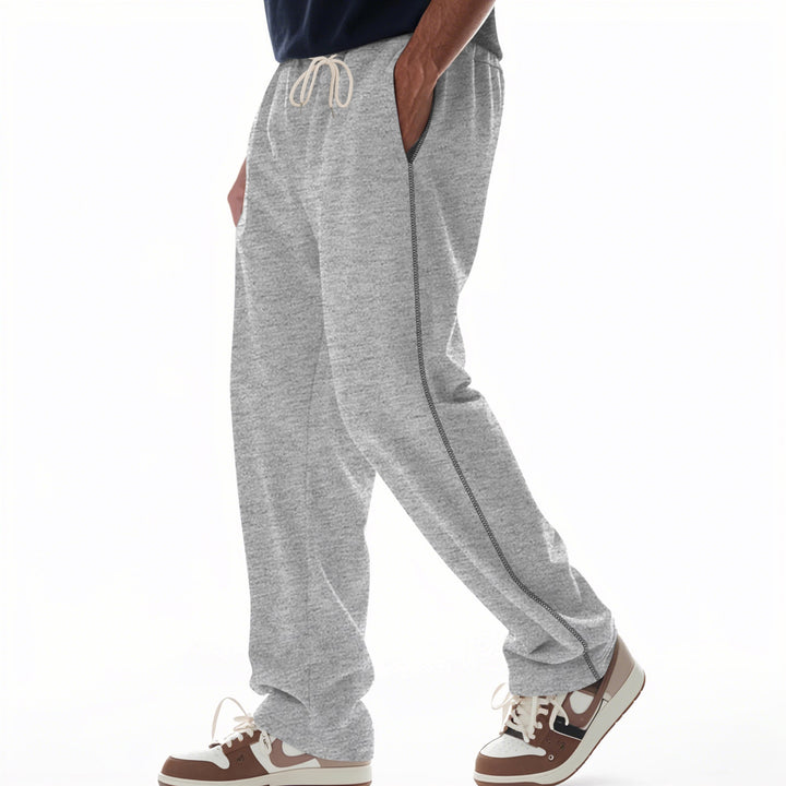 Herren bequeme Jogginghose mit Reißverschluss und seitlichen Taschen Drune