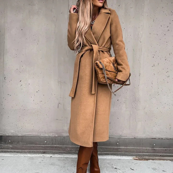 Damen eleganter und warmer Wollmantel Drune