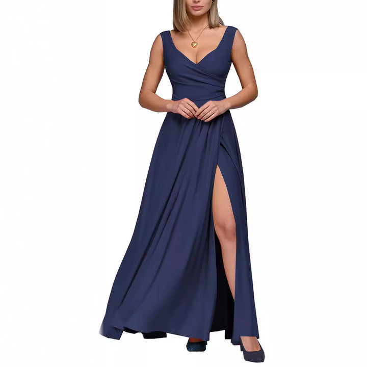 Damen Maxi-Kleid mit elegantem Wickeldesign Drune