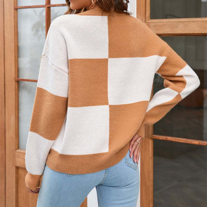 Drune | Karierter Strickpullover