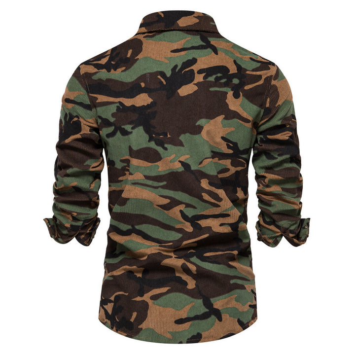 Herren Karohemd im camouflage Design mit Brusttaschen Drune
