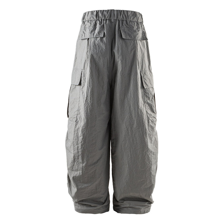 Herren Leichte Crinkle‑Optik Cargo‑Jogginghose mit elastischem Bund und Kordelzug Drune