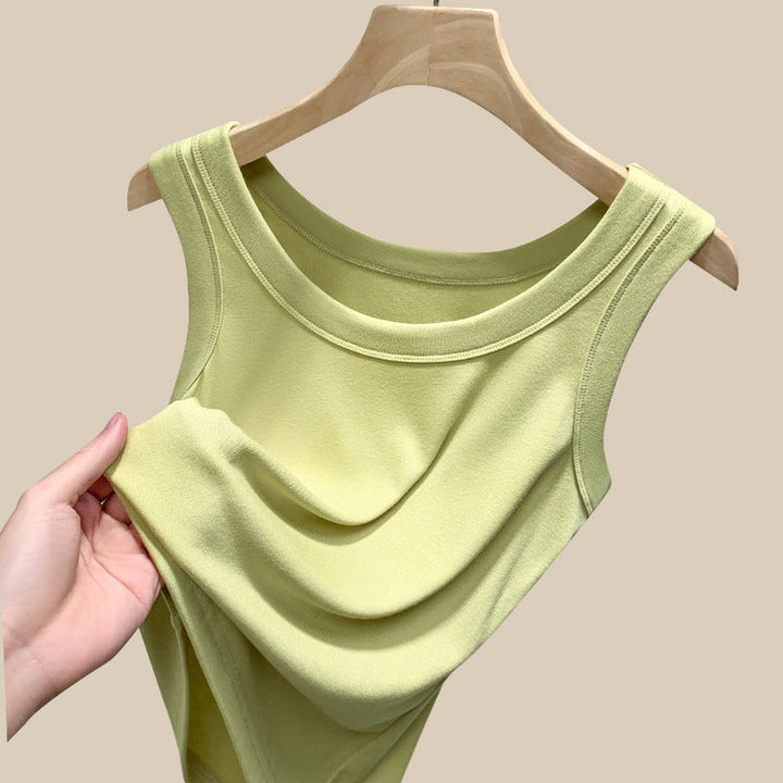 Damen Ärmelloses Basic-Top Aus Hochwertigem Material Drune