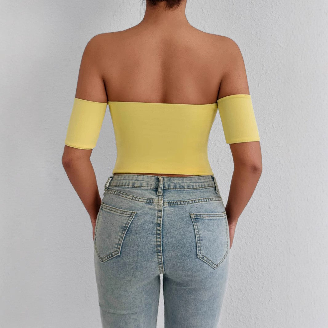 Damen Off-Shoulder Body mit figurbetonendem Schnitt Drune