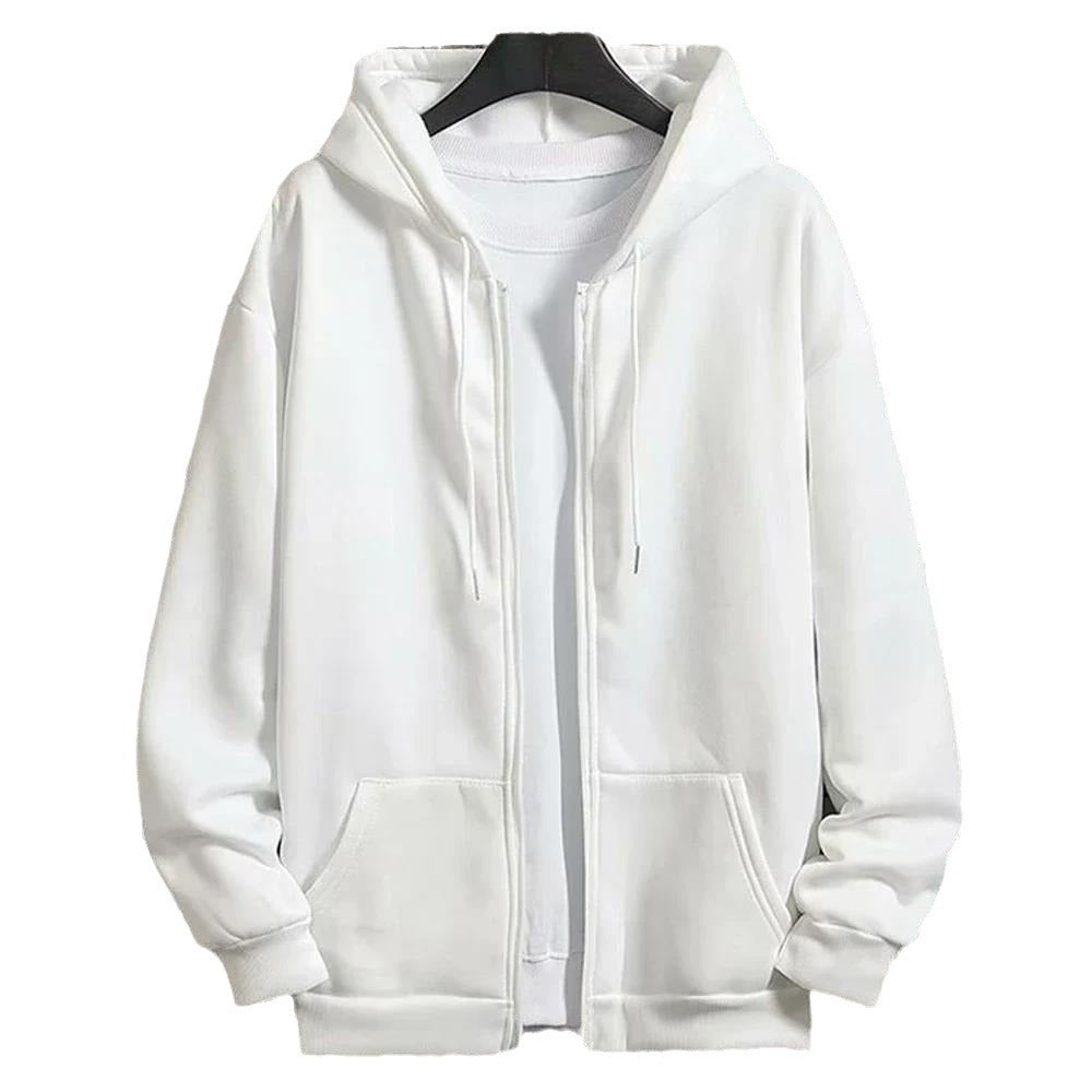 Unisex Zip-Hoodie mit verdecktem Reißverschluss, minimalistischer Silhouette und angerautem Innenfutter Drune