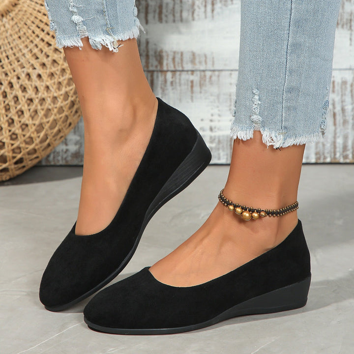 Damen modische und komfortable Ballerinas mit Glitzerelementen Drune