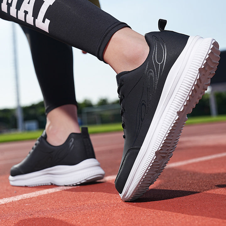 Herren nan dezenter Business-Casual Sneaker mit synthetischem Glattleder, gepolstertem Kragen und profiliertem Gummigrip Drune