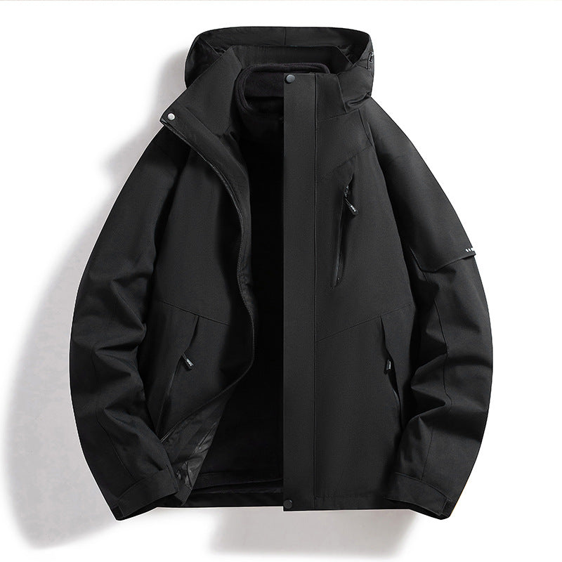 Damen wetterfeste Softshell-Skijacke mit Fleece-Innenfutter und Kapuze Drune