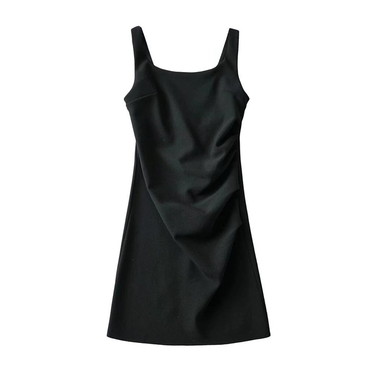 Damen modernes Sommerkleid mit Drapierung Drune