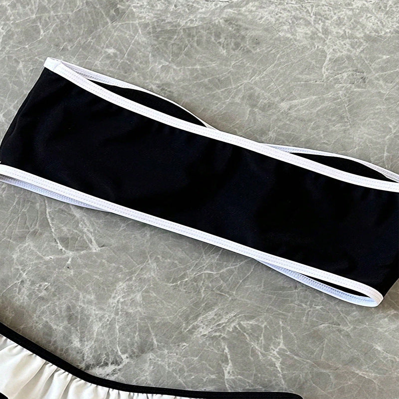 Damen Bandeau-Bikini-Set mit elegantem Rüschendesign Drune