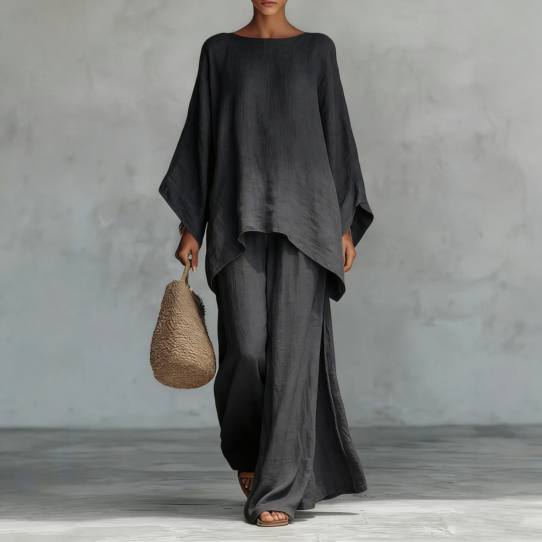Damen luftiges Set aus weichem Stoff mit weitem Schnitt Drune