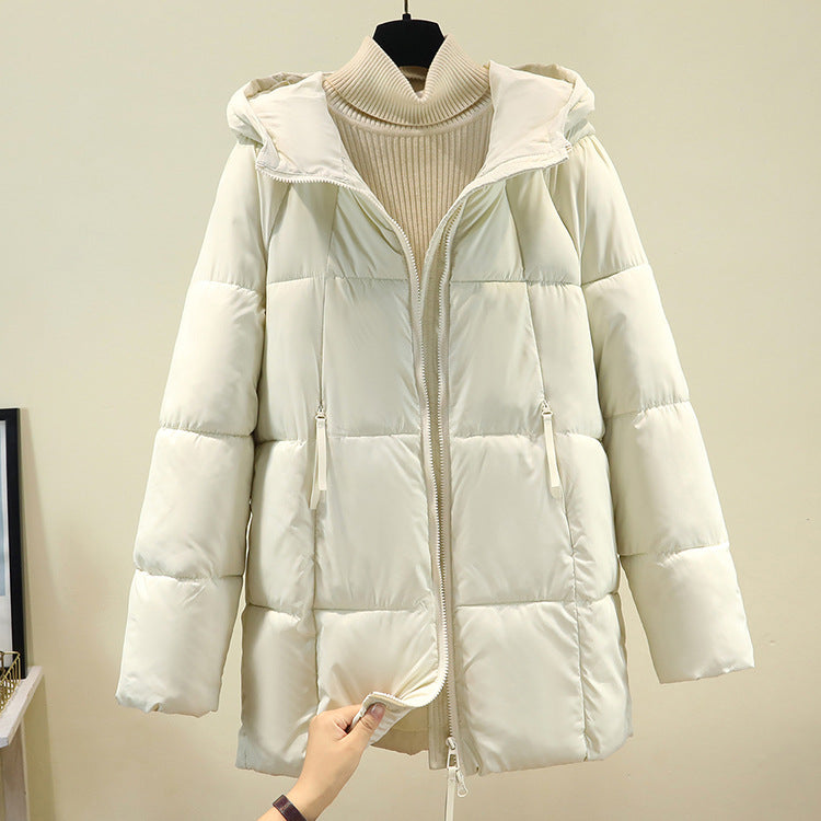 Damen Komfortable und stylische Pufferjacke mit Kapuze und praktischen Reißverschlusstaschen Drune