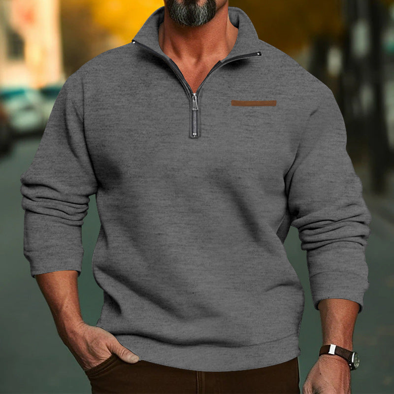 Herren Fleece Sweatshirt mit Reißverschluss Drune