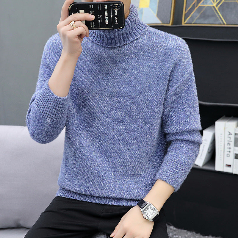 Herren Rollkragenpullover aus Bouclé-Feinstrick mit gerippten Bündchen Drune