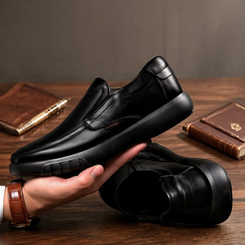 Herren Bequeme und elegante Slip-On Lederschuhe Drune