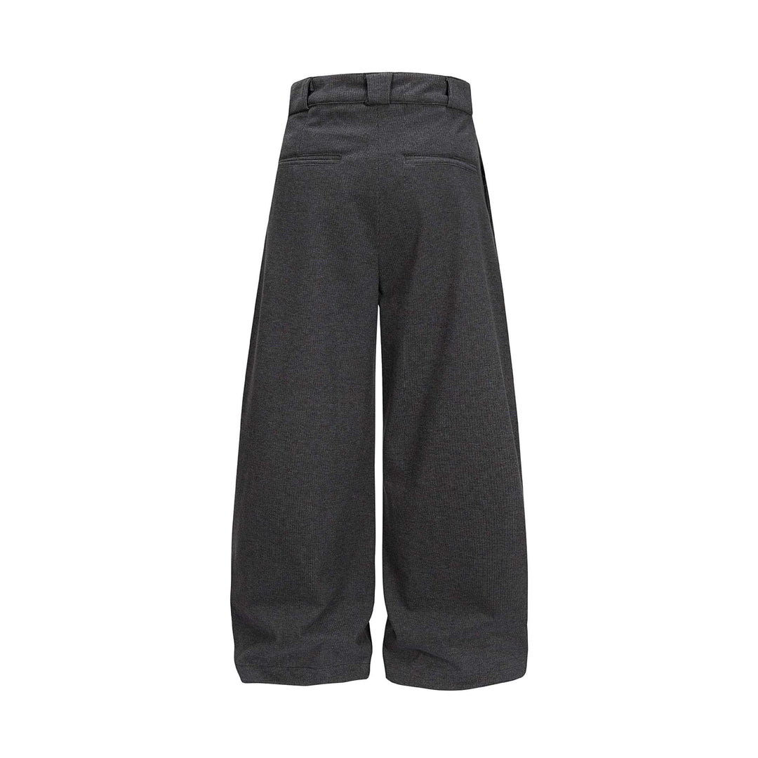 Damen Hochtaillierte Culotte-Hose mit weitem Bein, Kellerfalten und Knopfverschluss Drune