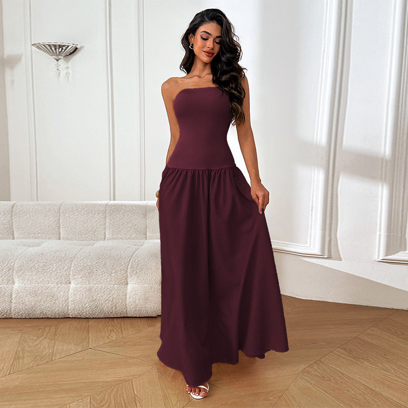 Damen Elegantes Maxikleid mit floralem Akzent Drune