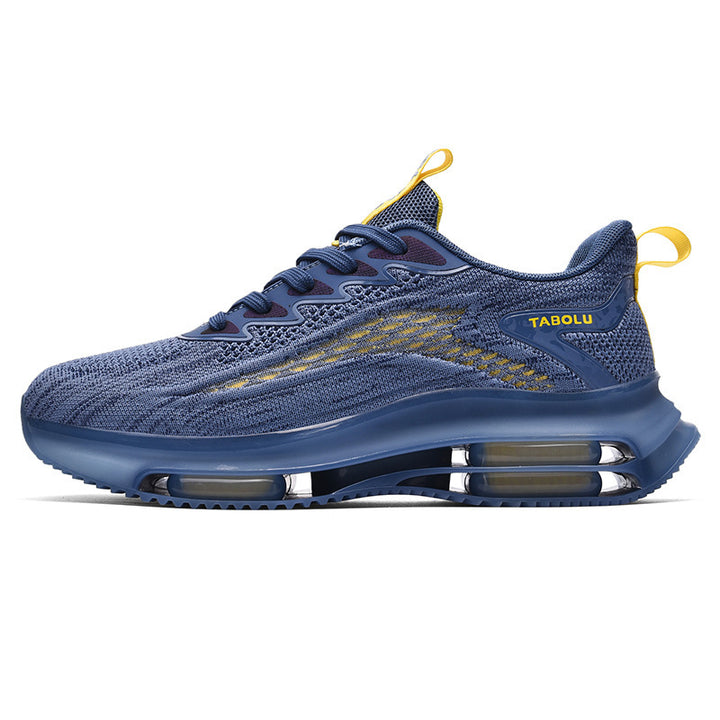 Herren sportive Laufsneaker mit sichtbarer Luftkammerdämpfung und gestricktem Mesh-Obermaterial Drune