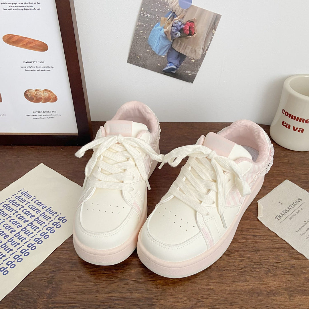 Damen Sneakers mit verspielten Karomustern und dämpfender Sohle Drune
