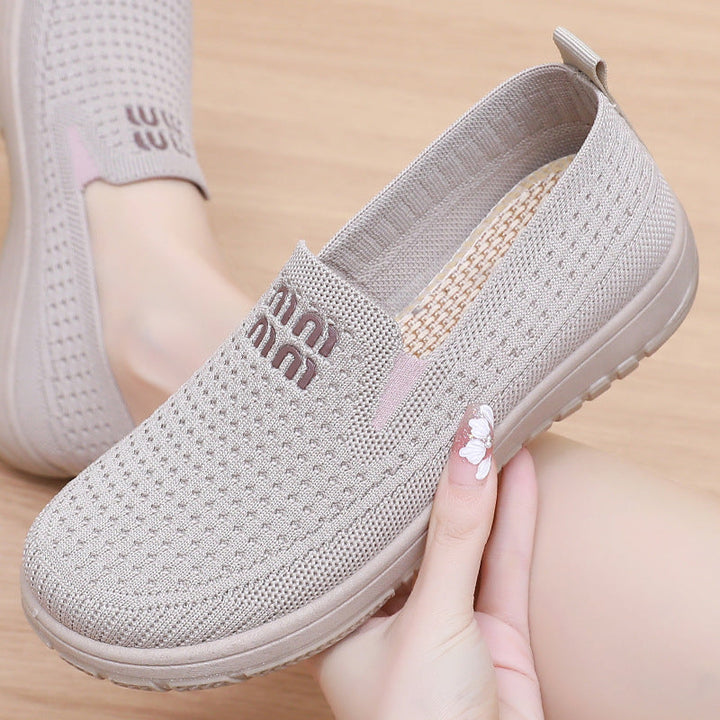 Damen Atmungsaktive Freizeit Slip-On Sneakers mit elastischem Obermaterial Drune