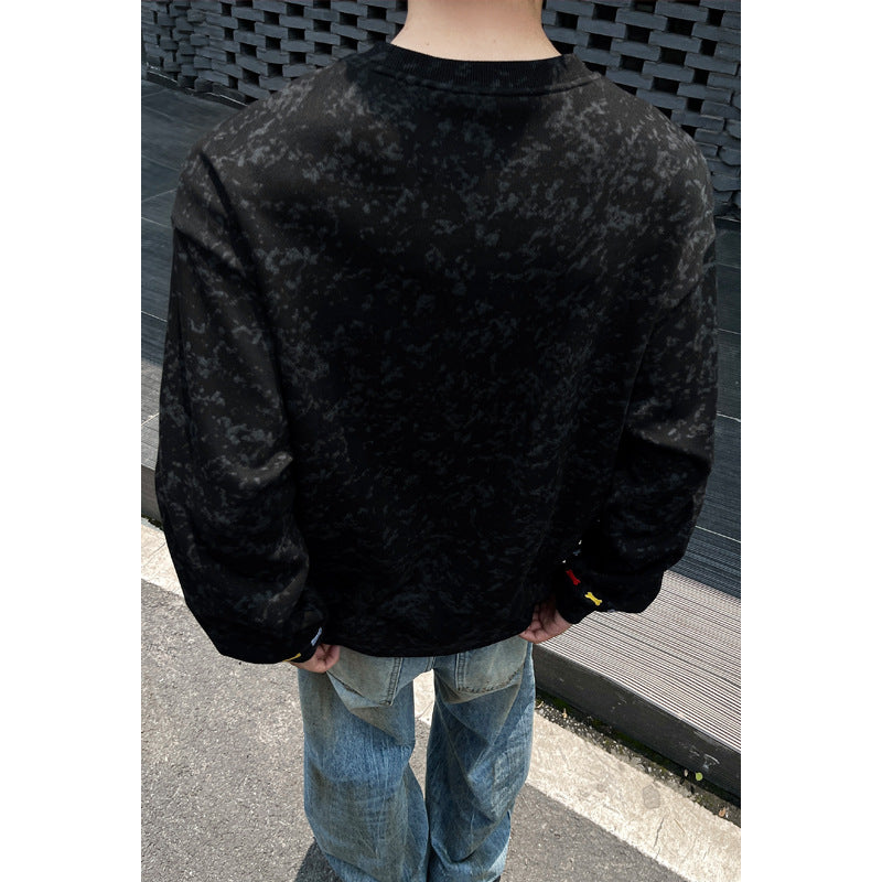 Herren Lässiger Sweatshirt mit bunten Akzenten Drune