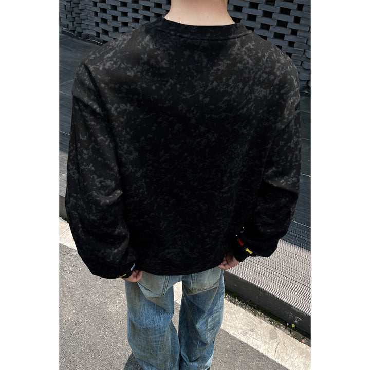 Herren Lässiger Sweatshirt mit bunten Akzenten Drune