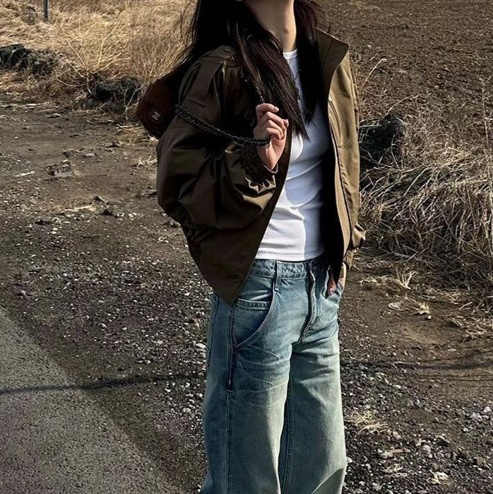Damen Übergangsjacke mit voluminösen Ärmeln Drune