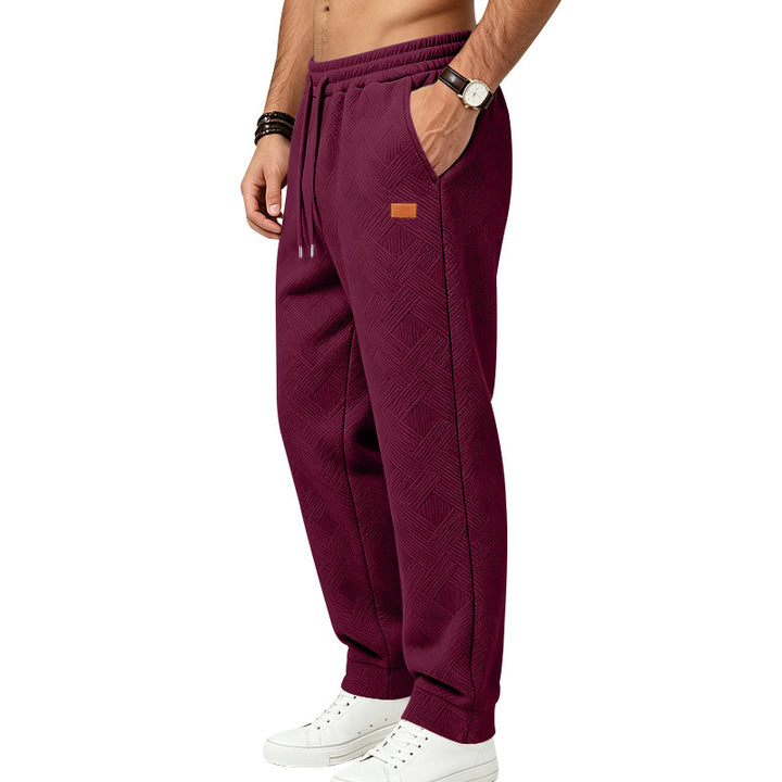 Herren Texturierte Jogginghose mit elastischem Bund und Kordelzug Drune