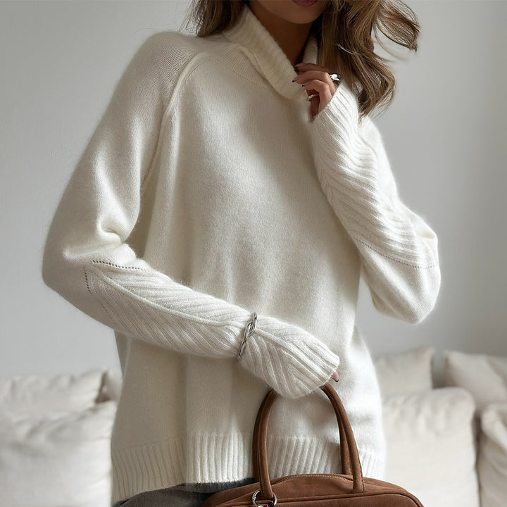 Damen Weicher Fleece-Pullover mit modernem Schnitt und kuscheliger Innenseite Drune