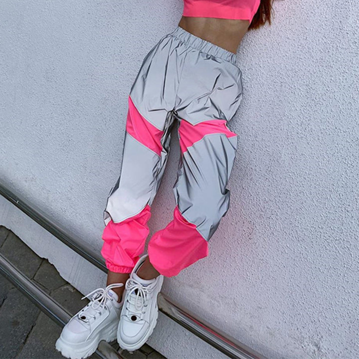 Damen Sportliche Cargo-Hose mit elastischem Bund und reflektierenden Akzenten Drune