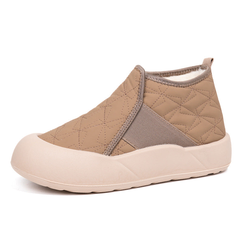 Damen Gemütliche Fleece gefütterte Slip-On Schuhe Drune