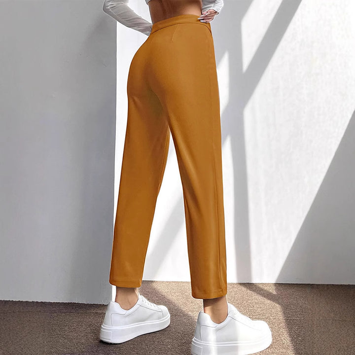 Damen elegante chino Hose mit taillierter Passform Drune