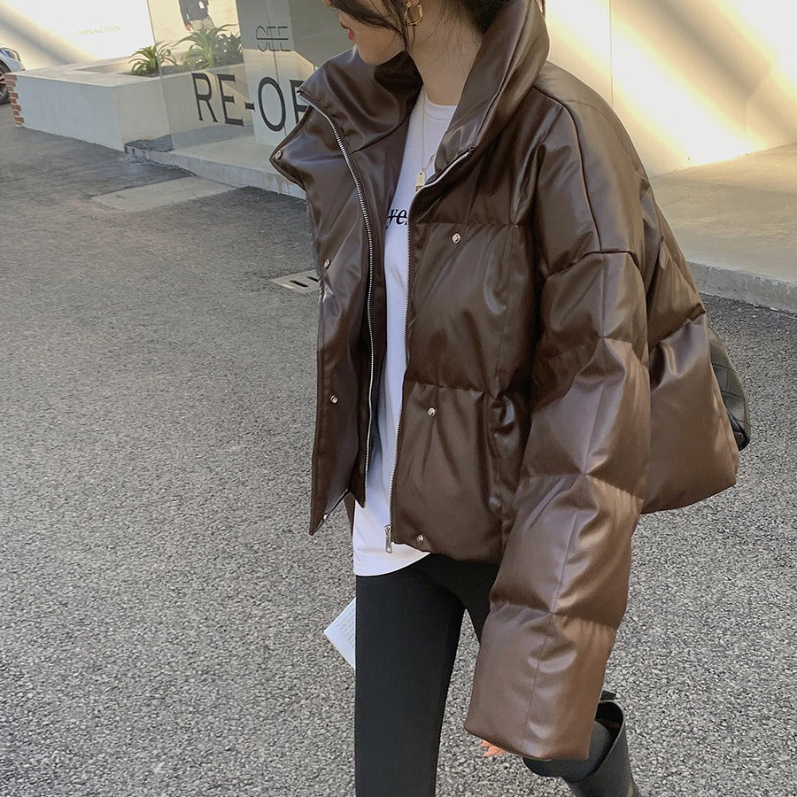 Damen Modische cropped Daunenjacke Drune