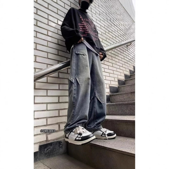 Herren Weitgeschnittene Cargo-Jeans Drune