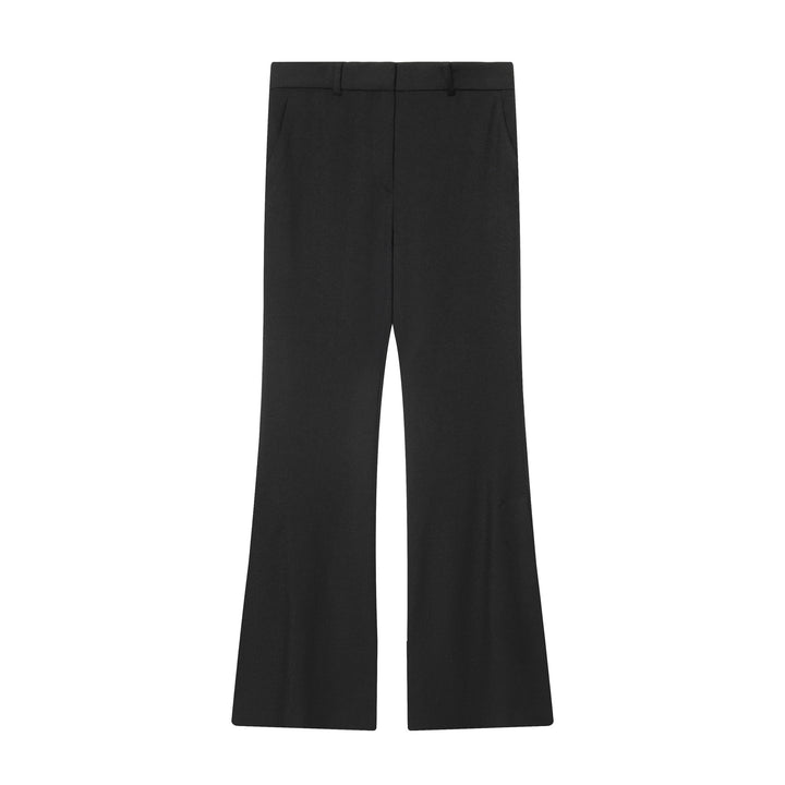 Damen nan taillierte Highwaist-Schlaghose mit verdeckter Frontleiste, Bügelfalte und Eingrifftaschen Drune