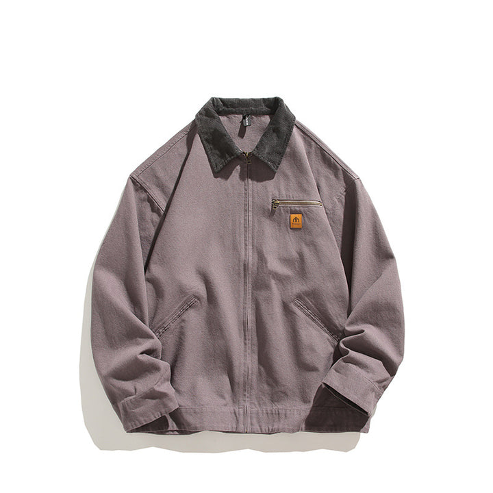 Herren robuste Freizeitjacke mit hohem Kragen und praktischen Taschen Drune
