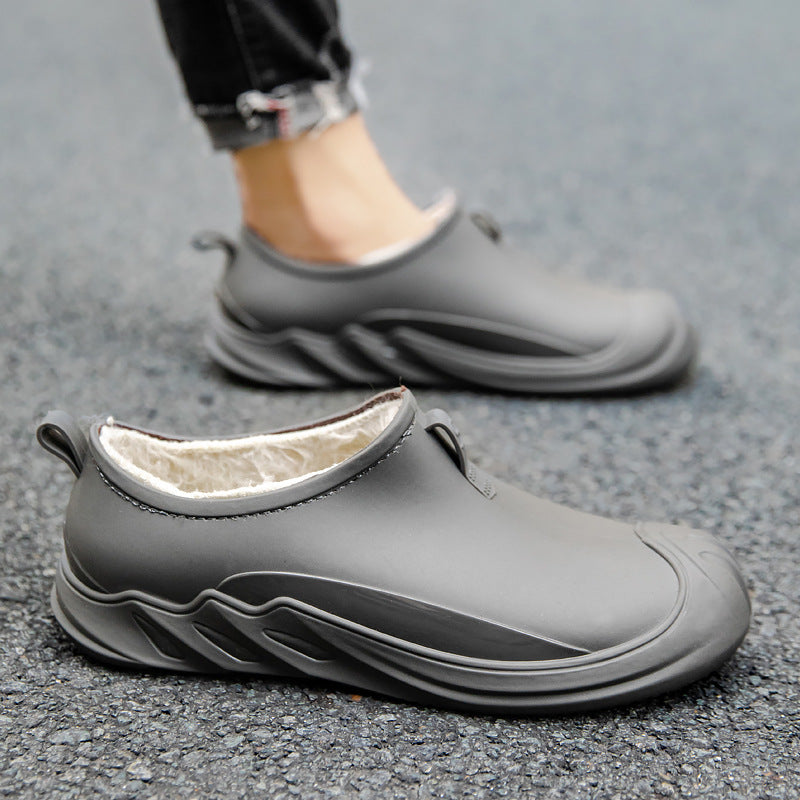 Herren Gefütterte wasserdichte Kurzschlupf-Clogs mit Thermofutter und profiliertem Outdoor-Sohlenprofil Drune