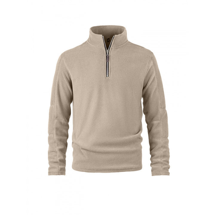 Herren Fleecepullover mit halbem Reißverschluss und Stehkragen Drune