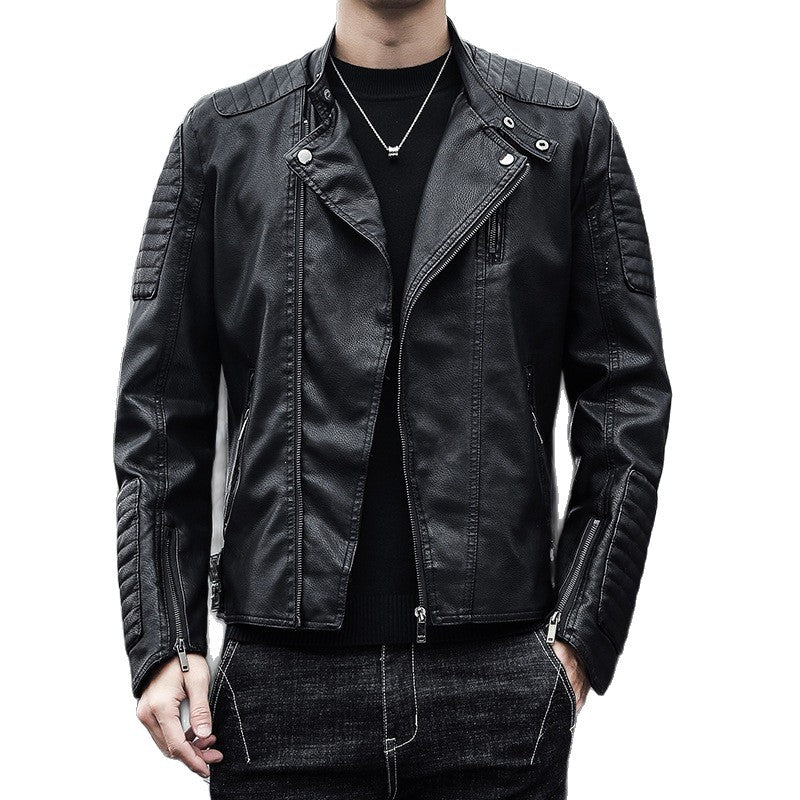 Herren Modische Bikerjacke aus Kunstleder Drune 1787738599