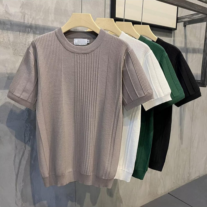 Damen Kurzarm Strickoberteil Drune