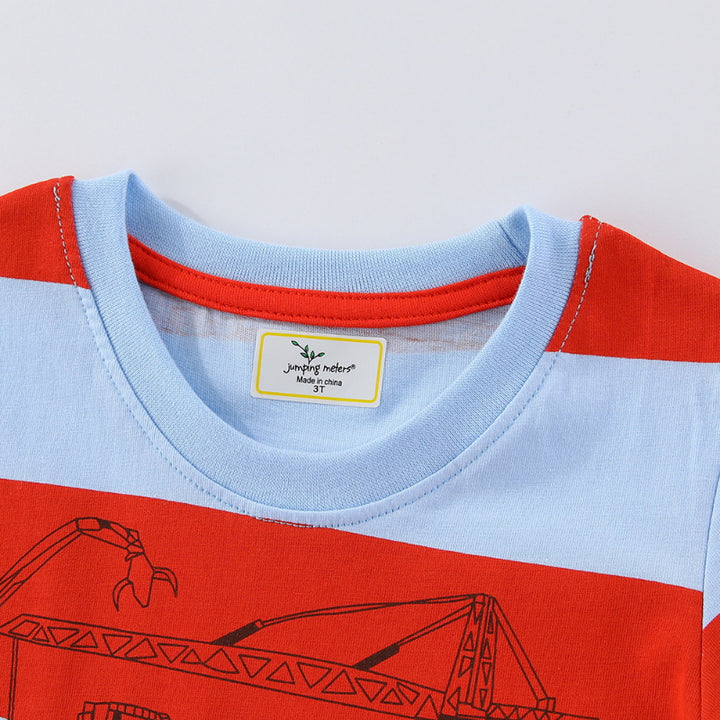 Jungen T-Shirt mit buntem Baustellenfahrzeug-Motiv Drune