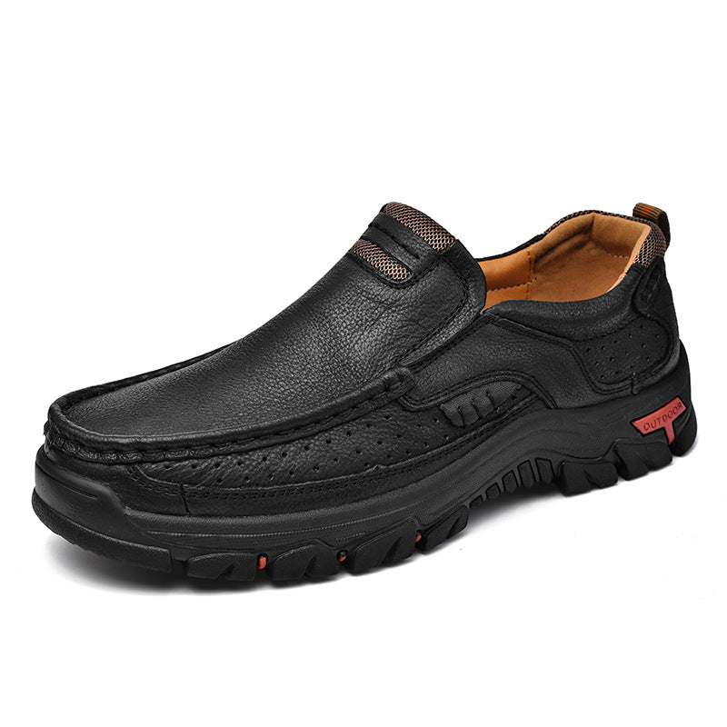 Herren Premium-Leder Mokassins mit rutschfester Laufsohle Drune
