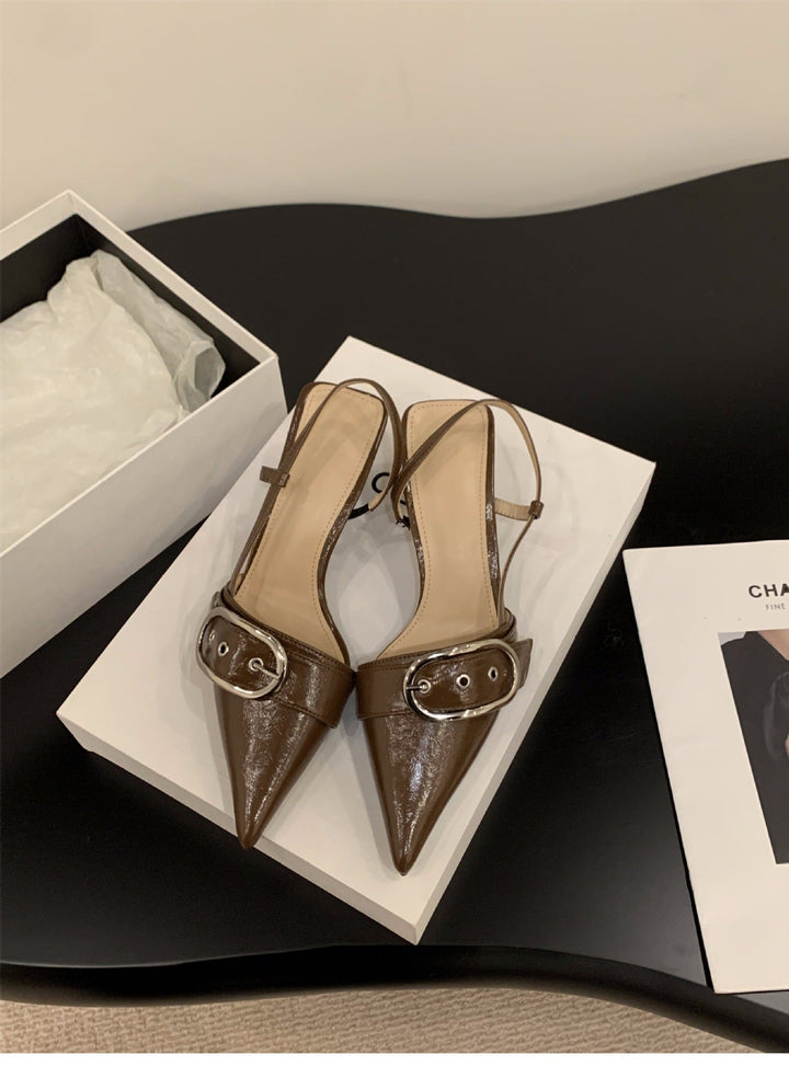 Damen Slingback-Pumps mit modischer Schnalle Drune