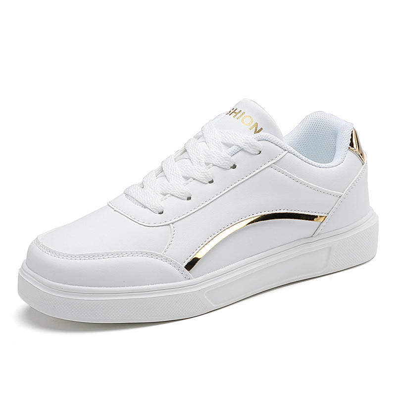 Unisex nan urbaner niedriger City-Sneaker mit veganem Kunstleder, dezenter Metallic-Zierkante und stoßdämpfender EVA-Laufsohle Drune