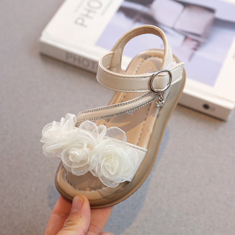 Mädchen Floral Verzierte Komfort Sandalen Drune